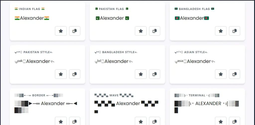 Stylish name generator for Free Fire