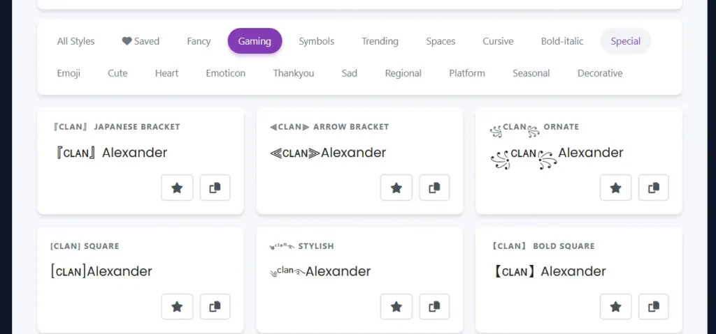 Stylish name generator for PUBG