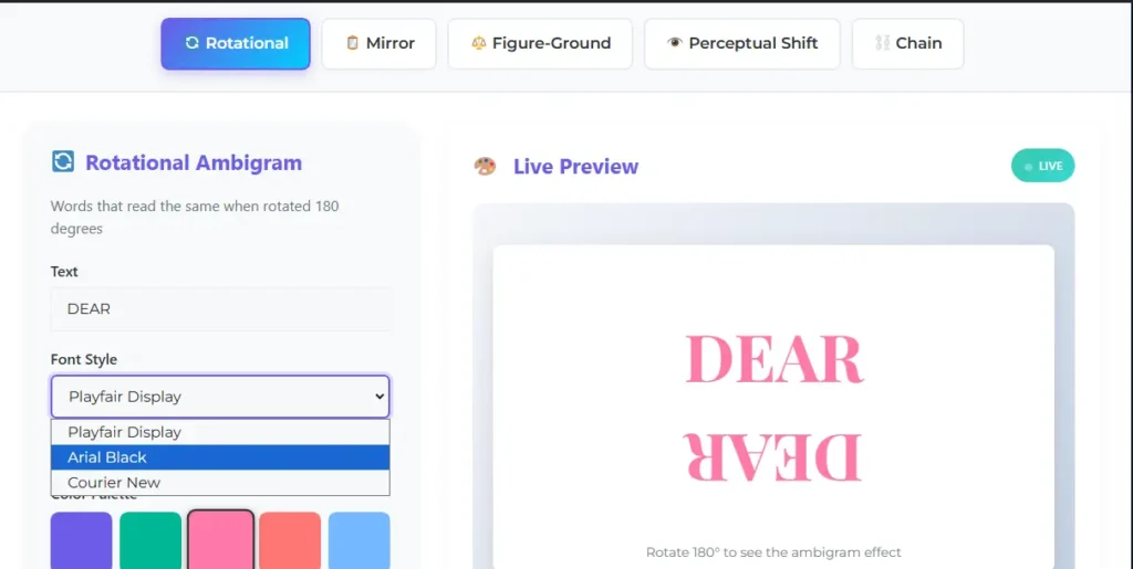 Free Ambigram Generator