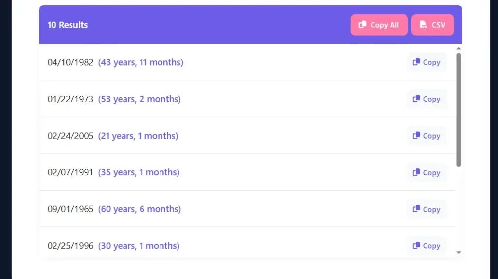 Free random birthday generator