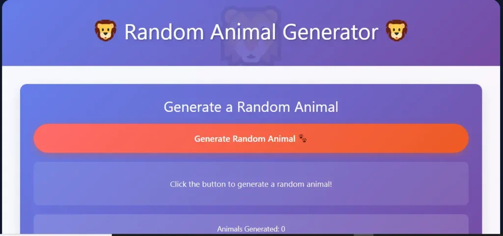 Random Animal Generator
