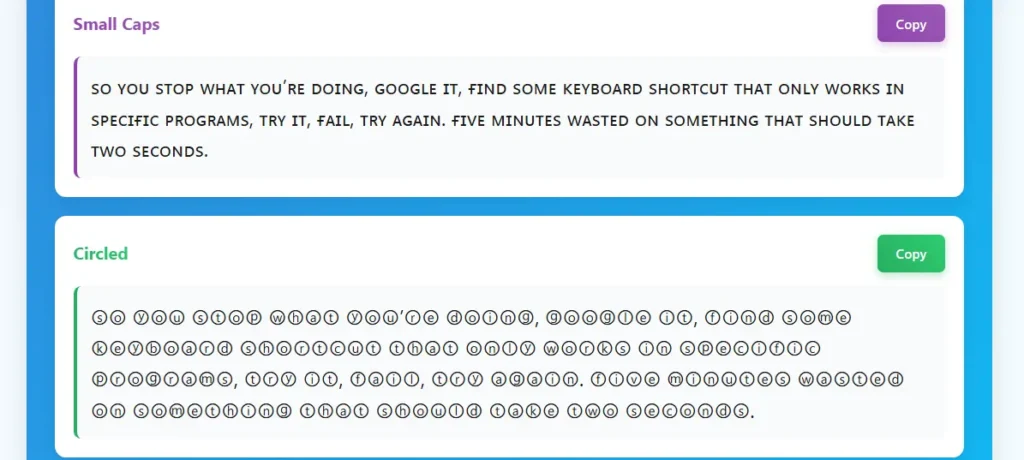 superscript
generator small cap