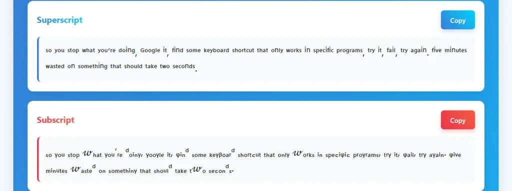 Superscript generator Unicode