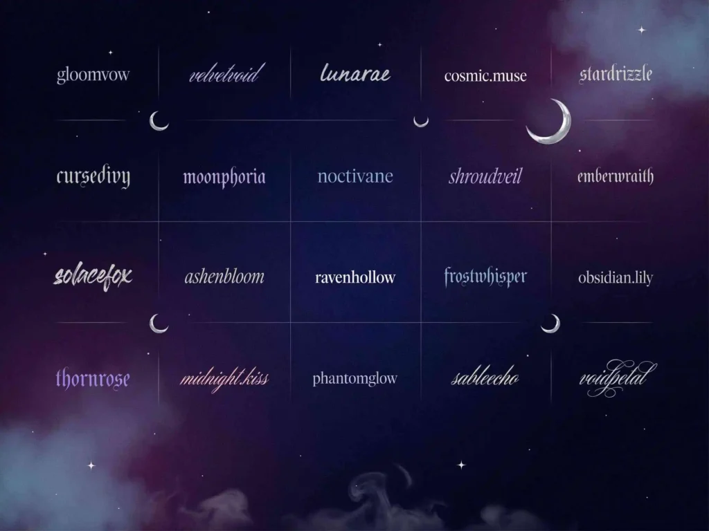 20 dark and celestial aesthetic usernames for Instagram