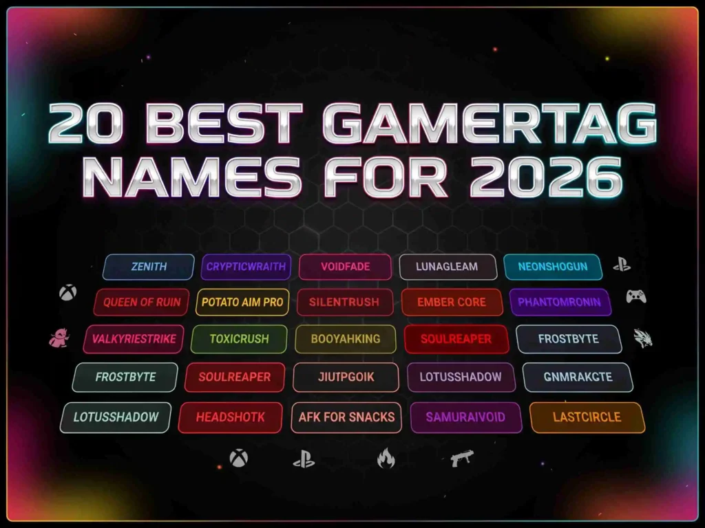 20 Best Gamertag Names & Ideas For 2026