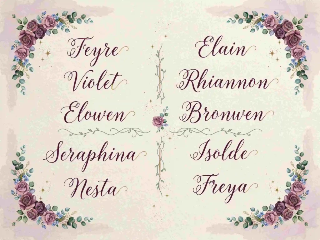 Romantasy Names Female