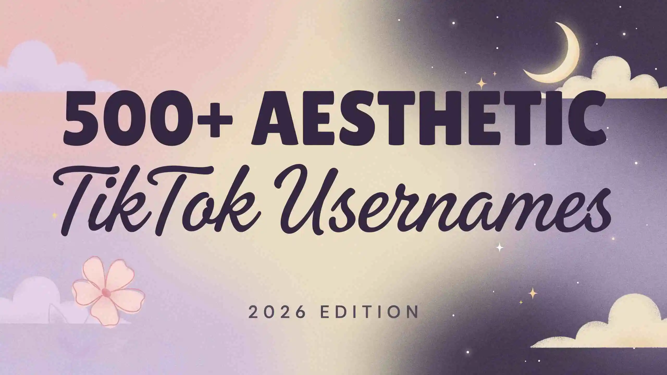 Aesthetic TikTok username featured