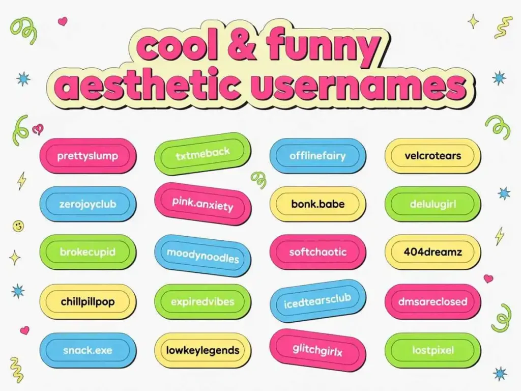 Cool and Funny Aesthetic TikTok Username