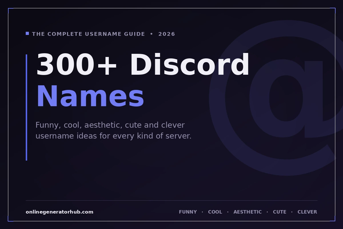 Discord Names and Usernames
