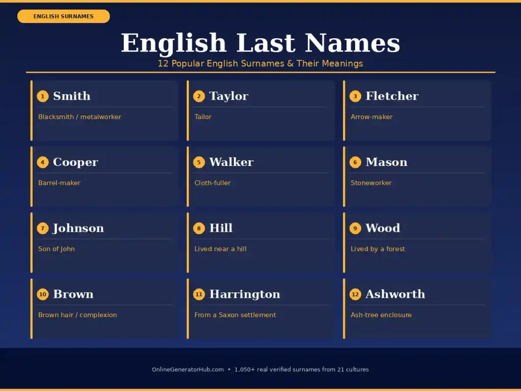 Last name generator English
