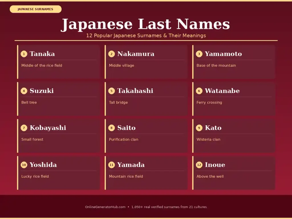 Last name generator Japanese
